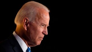 2020 Democratic presidential hopeful former US Vice President Joe Biden speaks during the Women’s Leadership Forum Conference on October 17, 2019 in Washington DC.