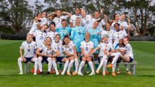 AUCKLAND, NEW ZEALAND - JULY 16: The United States poses for their official team photo for the FIFA Womens World Cup  during USWNT Training at Bay City Park on July 16, 2023 in Auckland, New Zealand. (Photo by Brad Smith/USSF/Getty Images for USSF).