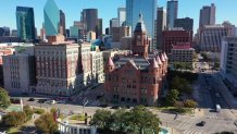 Dallas' Old Red Courthouse, center.