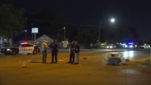 Dallas Police investigate a fatal crash involving a paletero man, July 26, 2023.