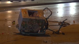Dallas Police investigate a fatal crash involving a paletero man, July 26, 2023.