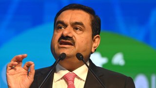 Chairperson of Indian conglomerate Adani Group, Gautam Adani, speaking at the World Congress of Accountants in Mumbai on November 19, 2022.
