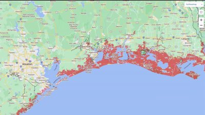 Rising sea levels may erase parts of Texas coastline