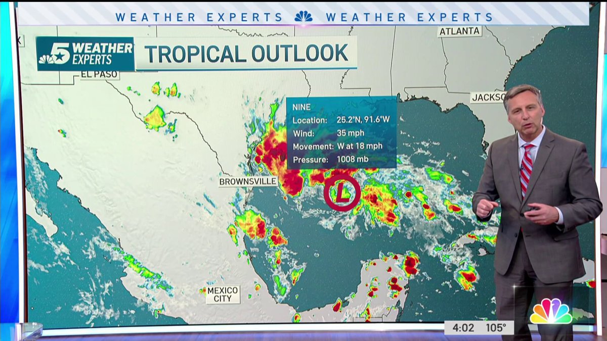 TD 9 forms in the Gulf of Mexico with Texas, Mexico in its sights – NBC 5 Dallas-Fort Worth