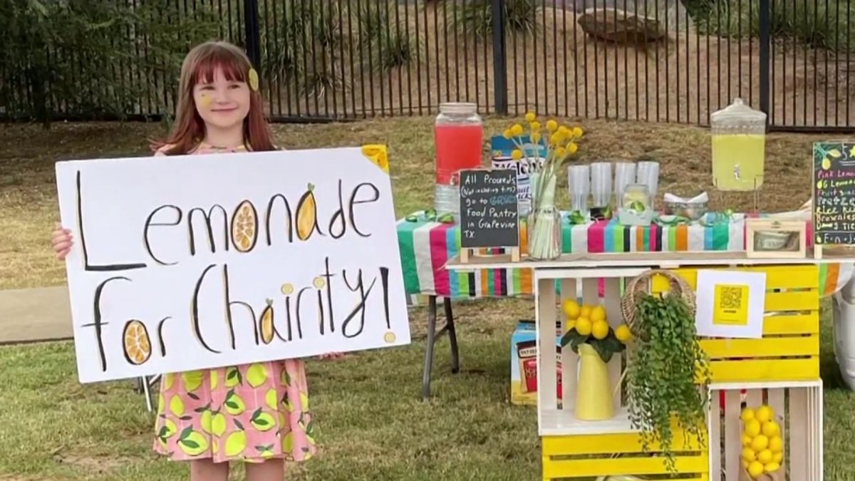 North Texas lemonade stand fundraiser helps stock food pantry NBC 5