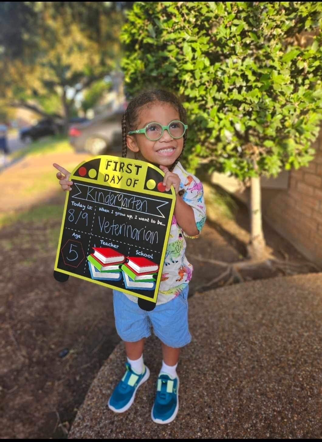 Kairo Freeman had a great day of Kindergarten today.  His favorite part of the day was learning!