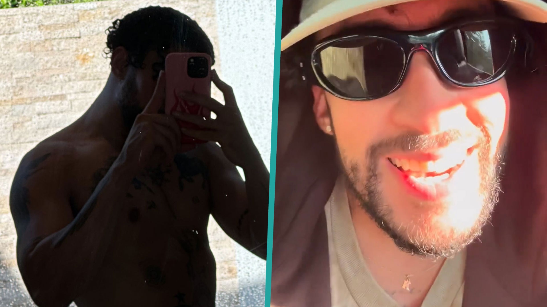 Bad Bunny Shares Kendall Jenner Video, Wears K Necklace