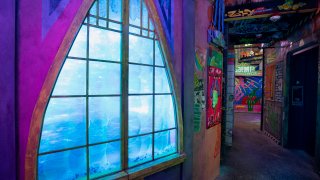 Carmen Menza’s “Ghost Universe” is one of four dioramas she created for Meow Wolf Grapevine.