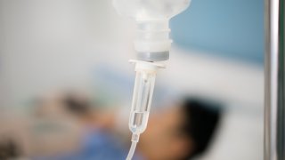 File image of an IV drip in a hospital setting.