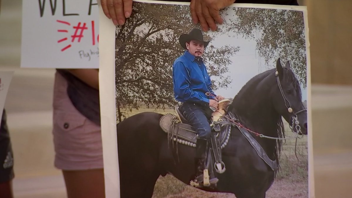 Family, supporters protest in Kaufman County after bond reduced for accused murderer