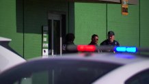 Dallas Police investigate a shooting inside the DFW Gun Range and Academy on Friday, Aug. 11, 2023.