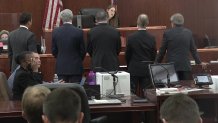 Texas 185th District Court Judge Andrea Beall listens to attorneys discussing details about impeached and suspended Texas Attorney General Ken Paxton's decade-long delayed trial on securities fraud charges in her Harris County courtroom, Aug. 3, 2023.