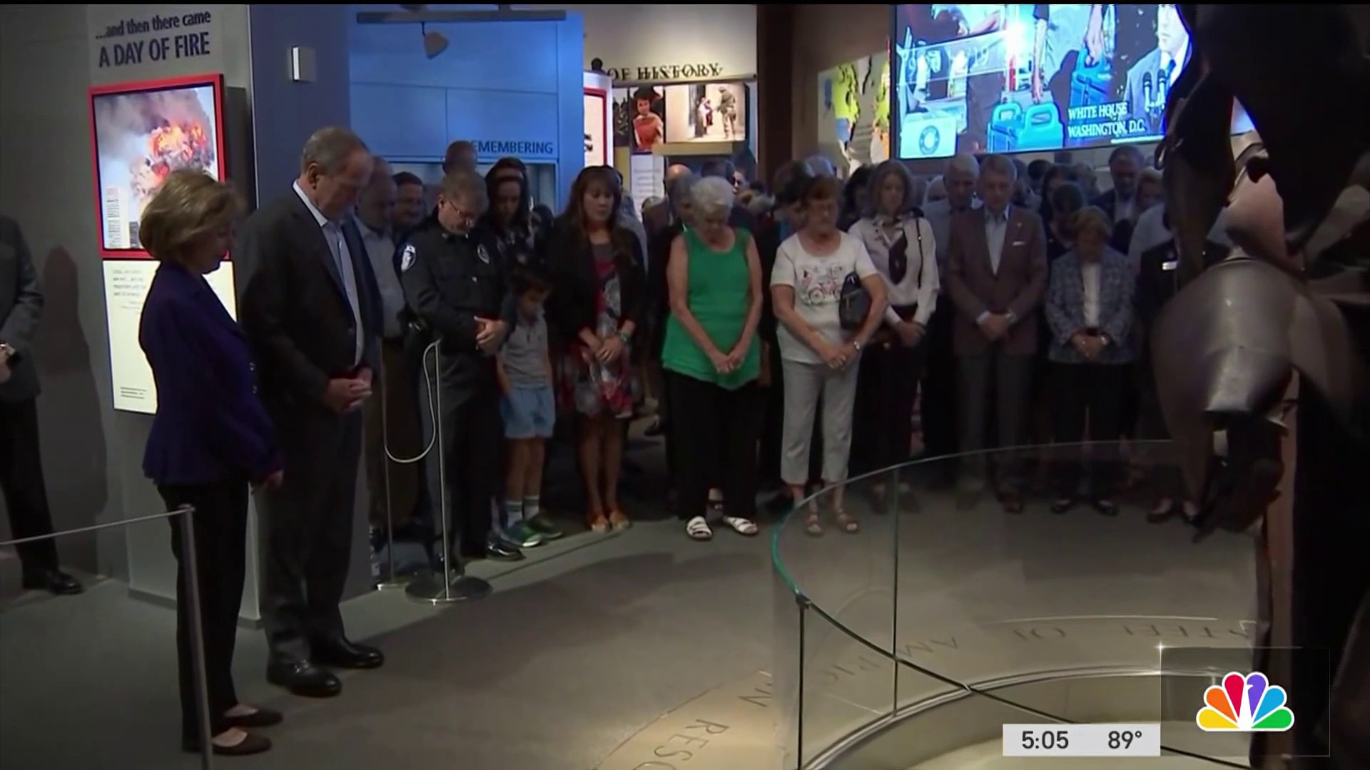 President Bush leads 9/11 moment of silence at Dallas library