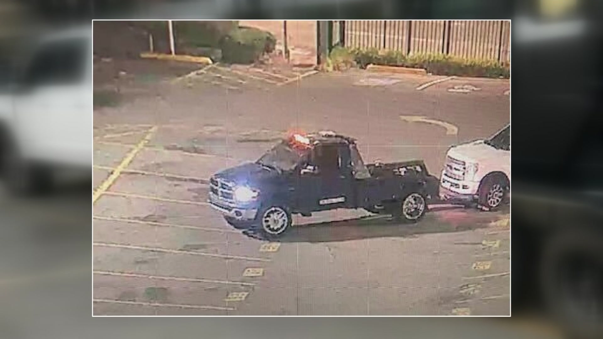 It took thief driving a tow truck 19 seconds to steal pickup towing trailer with Polaris Buggy