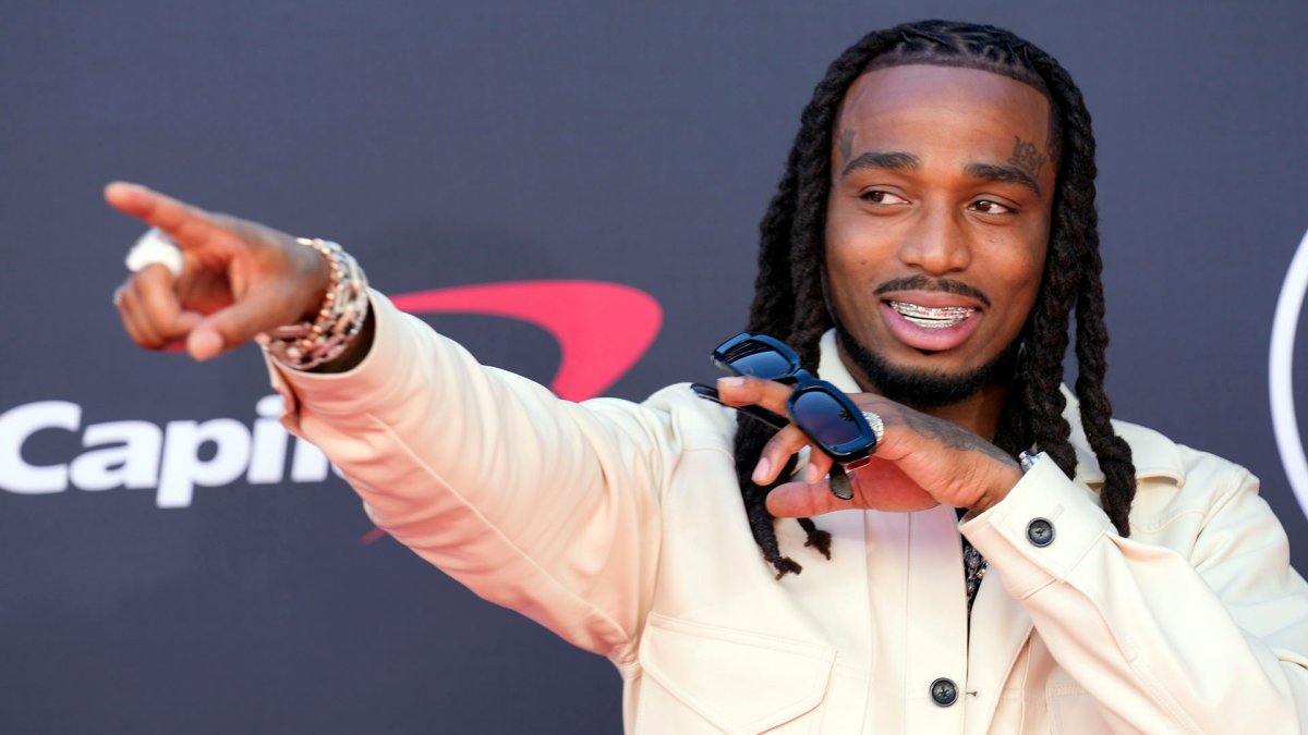 Quavo steps up advocacy against gun violence after his nephew Takeoff’s ...