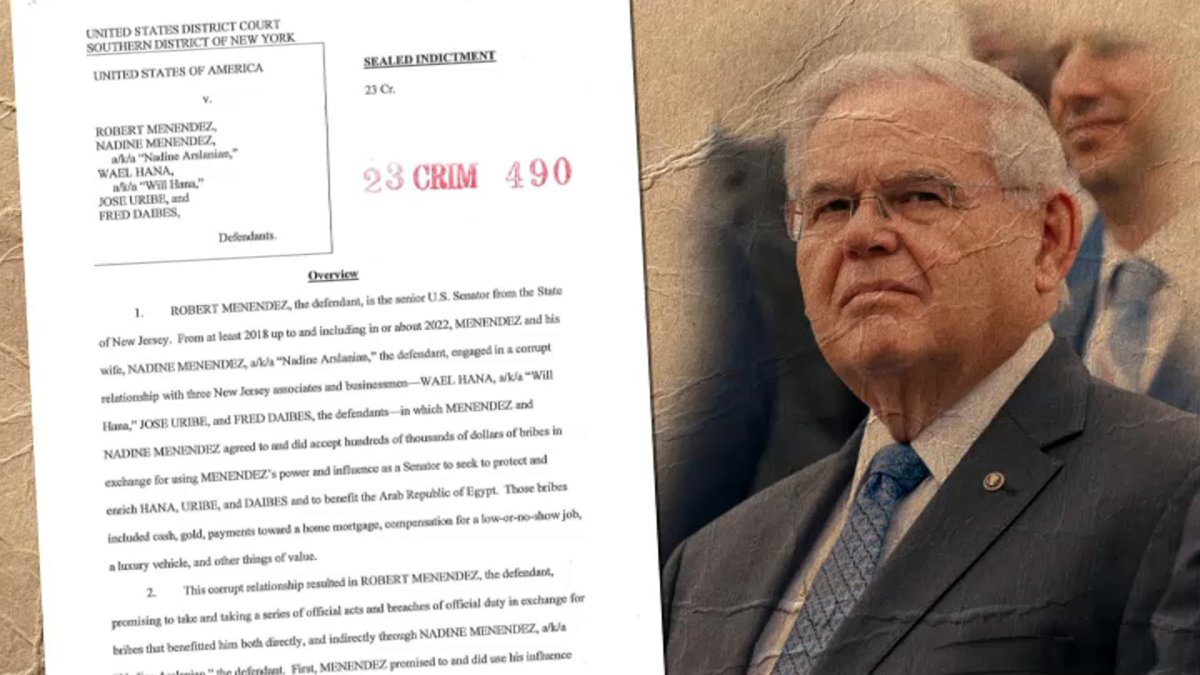 Sen Bob Menendez And Wife Indicted On Bribery Charges Nbc 5 Dallas