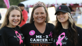 Cancer survivor and her two daughters at the More Than Pink Walk