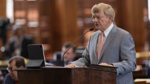 Prosecutor Rusty Hardin questions Brandon Cammack on Day 6 of the Ken Paxton impeachment trial, Tuesday, Sept. 12, 2023.