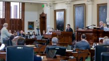 Prosecutor Rusty Hardin questions witness Mark Penley in the Ken Paxton impeachment trial, Monday, Sept. 11, 2023.