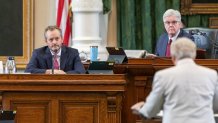 Whistleblower James Brickman testifies on Day 7 of the Ken Paxton impeachment hearing in Austin, Texas, Wednesday, Sept. 13, 2023.