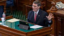 Whistleblower Mark Penley testifies in the Ken Paxton impeachment trial on Monday, Sept. 11, 2023.
