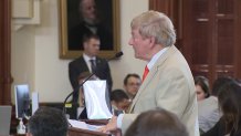 Prosecutor Rusty Hardin at the Ken Paxton impeachment trial on Monday, Sept. 11, 2023.