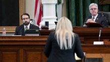 Henry De La Garza testifies on Day 8 of the Ken Paxton impeachment trial, Thursday, Sept. 14, 2023, in Austin, Texas.