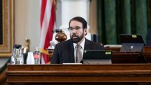 Henry De La Garza testifies on Day 8 of the Ken Paxton impeachment trial, Thursday, Sept. 14, 2023, in Austin, Texas.