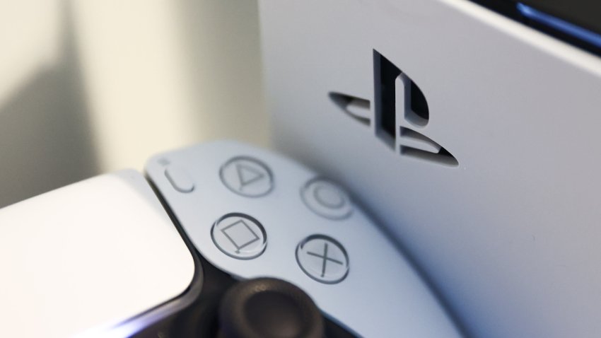 The PlayStation DualSense controller and PlayStation 5 console.