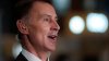 British Finance Minister Jeremy Hunt rules out short-term tax cuts