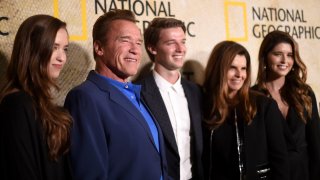 [From L-R]: Christina Schwarzenegger, Arnold Schwarzenegger, Patrick Schwarzenegger, Maria Shriver and Katherine Schwarzenegger.