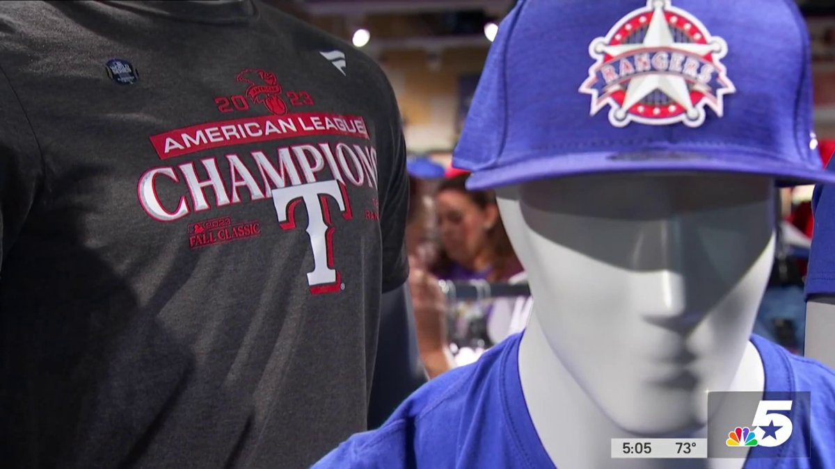 Texas Rangers fans 'gear up' with new merch for game one in the ALCS