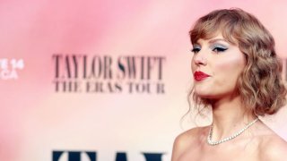 Taylor Swift attends “Taylor Swift: The Eras Tour” Concert Movie World Premiere at AMC The Grove 14 on October 11, 2023 in Los Angeles, California.