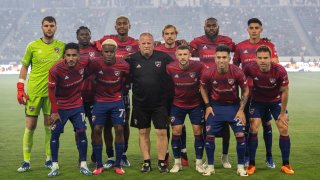 CARSON, CA – OCTOBER 21: FC Dallas starting lineup poses for photos prior to the game against Los Angeles Galaxy at Dignity Health Sports Park on October 21, 2023 in Carson, California. FC Dallas won 4-1.