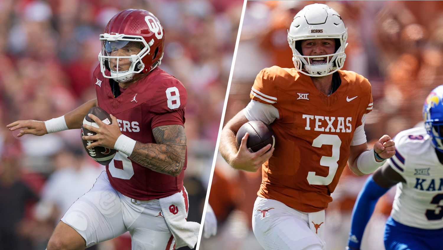 Red River Rivalry No. 12 Oklahoma vs. No. 3 Texas in last Big 12 clash at Cotton Bowl Stadium