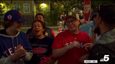 Texas Rangers fans celebrate Game 2 win against Astros – NBC 5 Dallas-Fort  Worth