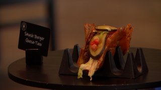 Chefs at Dallas’s American Airlines Center show off new menu items for fans attending events in the 2023-24 season.