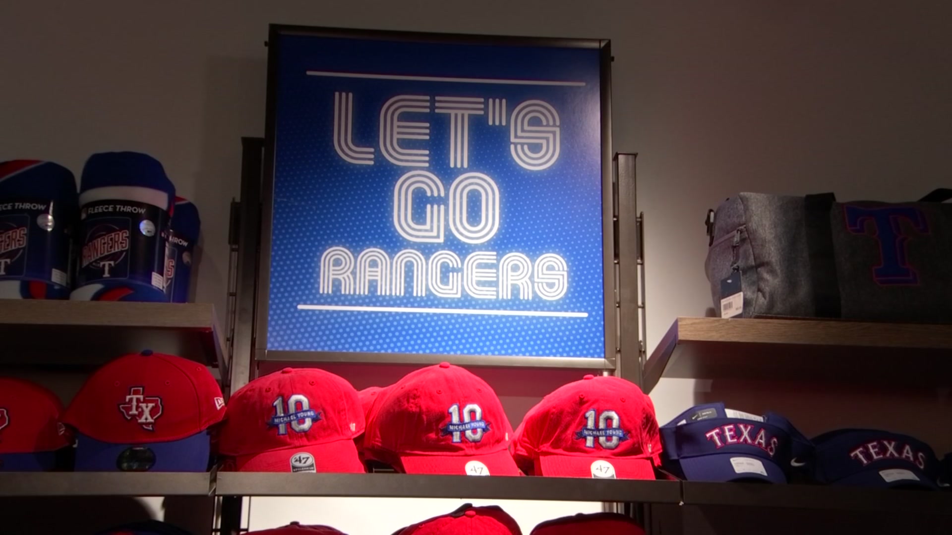 Texas Rangers fans 'gear up' with new merch for game one in the ALCS
