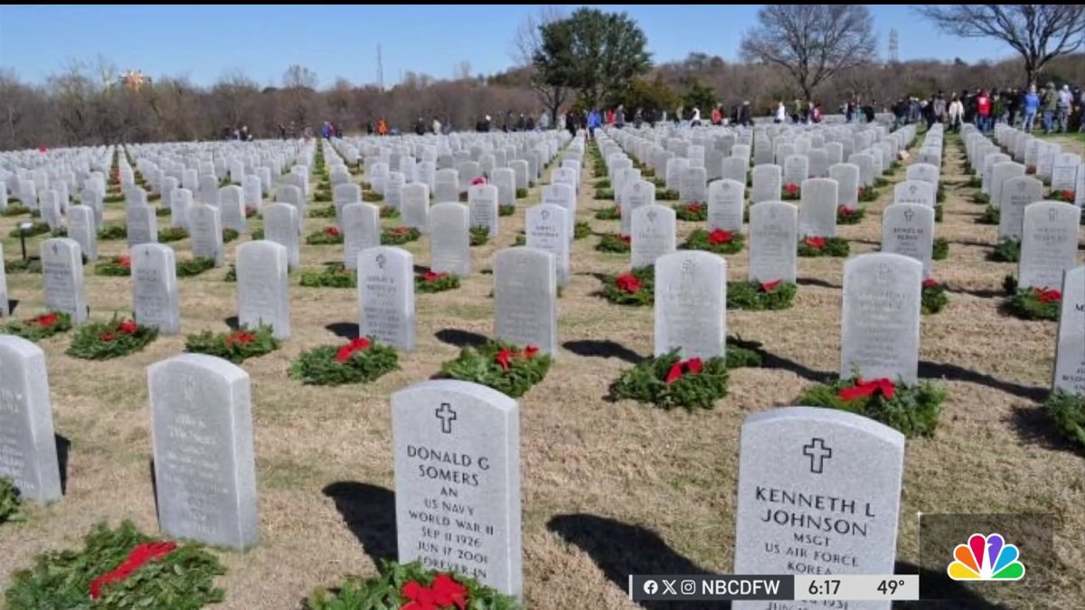 DFW National Cemetery seeks more wreaths NBC 5 DallasFort Worth