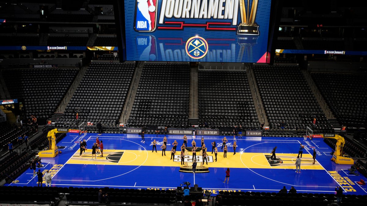 Long distance! Wrongly measured 3-point line on Nuggets' court fixed ahead of tipoff with Mavericks