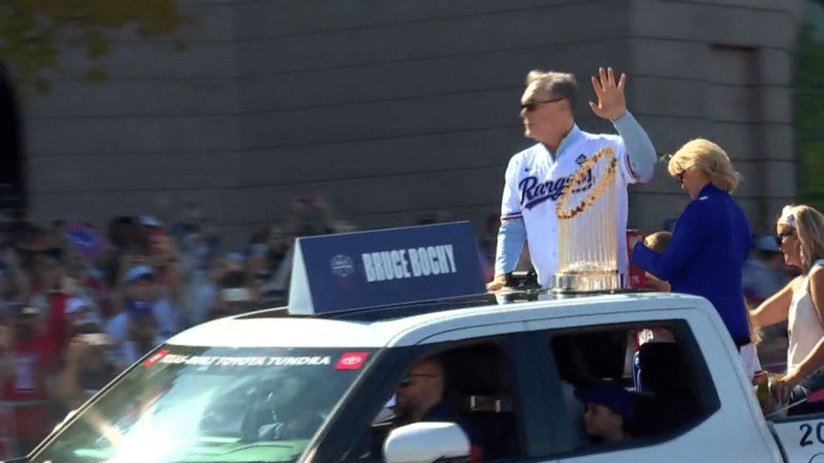Texas Rangers fans camped out early to watch victory parade