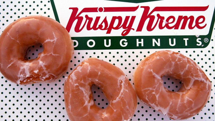 Glazed Krispy Kreme doughnuts