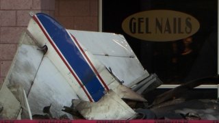 video shows plane crash near plano salon, narrowly missing employee