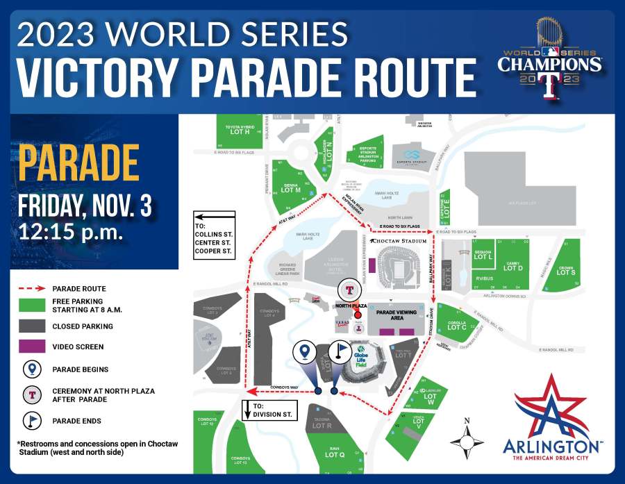 Texas Rangers Parade 2024 Route Tova Ainsley