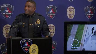 Arlington Chief of Police Al Jones talks about an officer involved shooting involving a man who wanted to force police officers to kill him, Wednesday, Nov. 29, 2023.