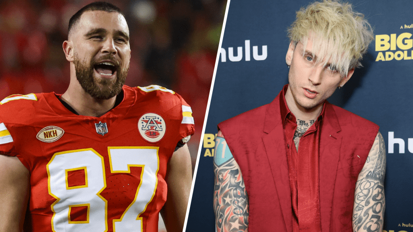 Travis Kelce and Machine Gun Kelly