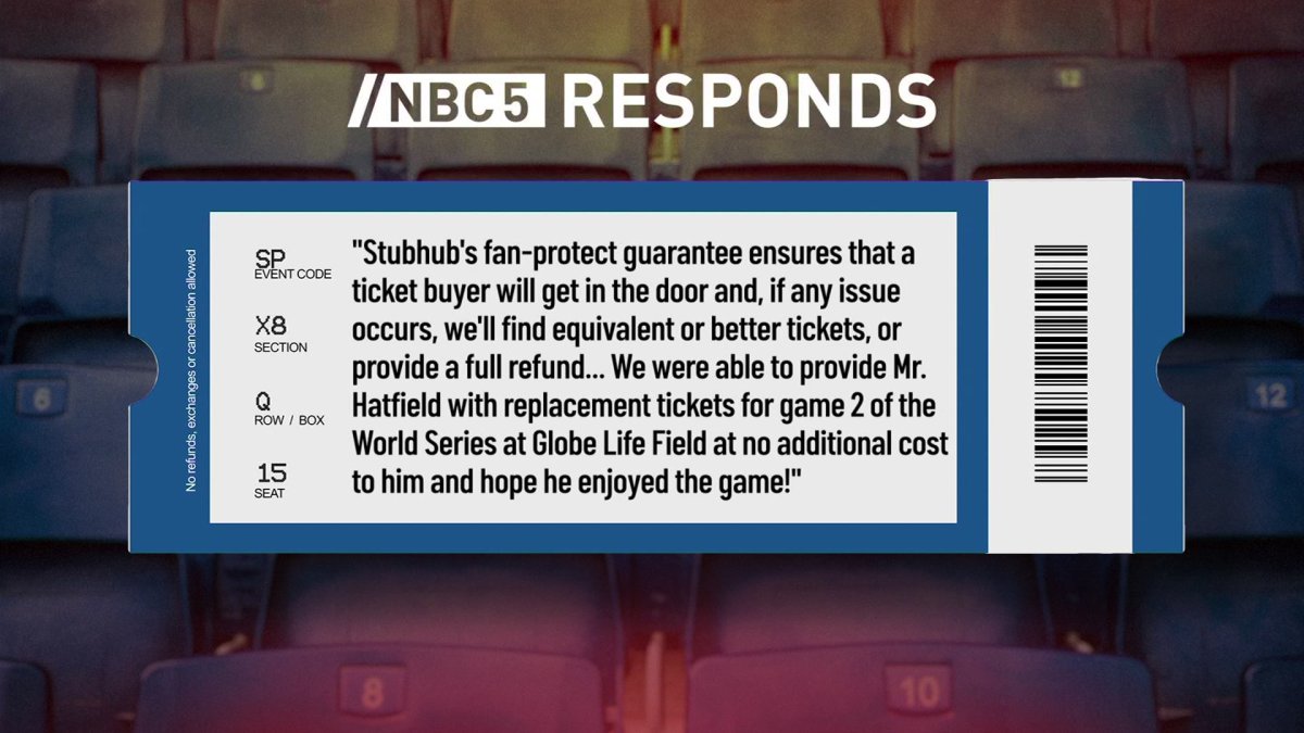 NBC 5 Responds helps get North Texas family to World Series game after ticket-seller backs out