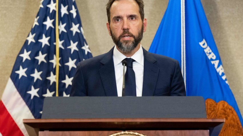 Special counsel Jack Smith speaks to members of the media at the U.S. Department of Justice building in Washington, D.C., on Aug. 1, 2023.