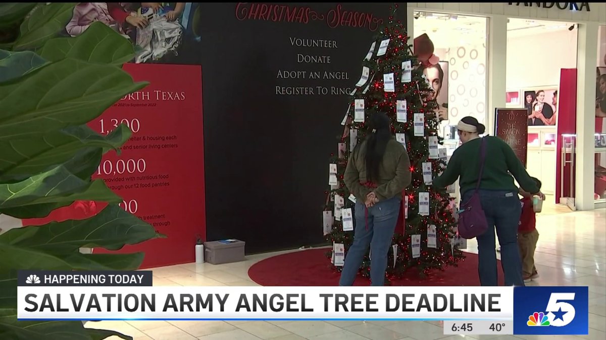 Salvation Army Angel Tree deadline final push NBC 5 DallasFort Worth