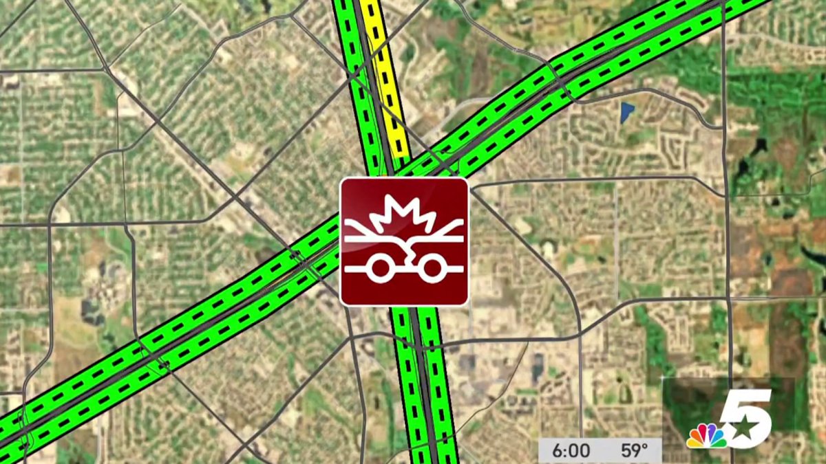 Lanes closed after truck strikes overhead sign on East Loop 820 – NBC 5 ...